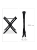 relaxdays Kofferständer in Schwarz - (B)66,5 x (H)52,5 x (T)48 cm
