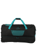 travelite Basics - Rollenreisetasche 98/119L 70 cm erw. (schwarz/petrol) in schwarz/petrol
