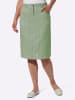 Sieh an! Bleistiftrock in eucalyptus-ecru-gestreift