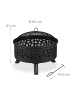 relaxdays Feuerschale in Schwarz/ Silber - (H)51 x Ø 60 cm