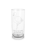 Mr. & Mrs. Panda Wasserglas Flamingo Classic mit Spruch in Transparent