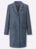 creation L Woll-Mantel in rauchblau-meliert