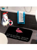 Mr. & Mrs. Panda Duschvorleger Flamingo Classic mit Spruch in Schwarz