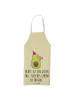 Mr. & Mrs. Panda Schürze Avocado Feier mit Spruch in Gelb Pastell