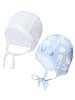 TupTam Unisex Baby Erstlingsmütze zum Binden 2er Pack in hellblau