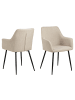 ebuy24 Esszimmerstuhl Lizzy Beige 2er Set