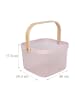 relaxdays 2 x Drahtkorb in Rosa/ Natur - (B)26 x (H)17,5 x (T)24 cm