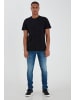BLEND Einfarbiges Rundhals T-Shirt aus Baumwolle BHNASIR in Schwarz