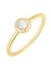Glanzstücke München Ring aus Sterling Silber mit Opal (synth.) in gelbgold