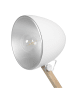 Beliani Stehleuchte HETTON in Weiß/Braun - (W) 35 x (H) 175 x (L) 35 cm