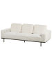 Beliani 3-Sitzer Sofa SOVIK in Weiß/Schwarz - (W) 215 x (H) 72 x (L) 87 cm
