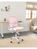 Beliani Bürostuhl EASE in Rosa/Weiß - (W) 54 x (H) 94 x (L) 54 cm