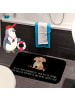 Mr. & Mrs. Panda Badteppich Hund Dame mit Spruch in Schwarz