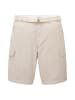 Tom Tailor Short in desert fawn white chambray