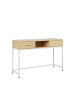 relaxdays Konsolentisch in Weiß/ Natur  - (B)120 x (H)80 x (T)40 cm