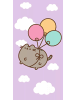 Pusheen PUSHEEN Handtuch mit Katze aus 100 % Baumwolle, 70 x 140 cm