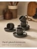 Cosumy Espressotassen Set 90 ml, 4er Set, handglasiert, Steingut