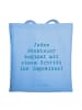 Mr. & Mrs. Panda Tote Bag Spruch Ungewissheit akzeptieren mit Sp... in Sky Blue
