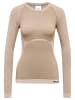 Hummel Hummel T-Shirt Hmlclea Yoga Damen Dehnbarem Atmungsaktiv Schnelltrocknend Nahtlosen in CHATEAU GRAY/DRIFTWOOD MELANGE
