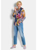 GOLDNER Viskosebluse mit Patchwork-Print in bunt / gemustert