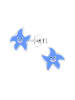 Alexander York Ohrstecker SEESTERN in 925 Sterling Silber, 2-tlg. in blue