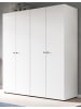 Inn.Furn Kleiderschrank weiß 4-türig 160 cm, Drehtürenschrank mit Kleiderstangen