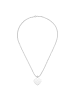 Giorgio Martello Milano Kette Kugelkette Diamantiert Mit Anhänger Herz in Silber