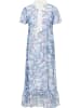 faina Damen Midikleid Mit Allover-Print in Blau Mehrfarbig