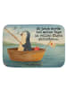 Mr. & Mrs. Panda Badeteppich Pinguin Angelboot Design mit Spruch in Weiß