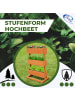 Coemo Kleines Vertikalbeet Hochbeet 3 Etagen inkl. Pflanzfolie in Natur