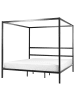 Beliani 2-tlg Himmelbett LESTARDS in Schwarz