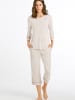 Hanro 3/4 Arm Pyjama Natural Comfort in almond