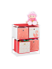 relaxdays Kinderregal Schwan in Weiß/Rot - (B)53 x (H)62 x (T)30 cm