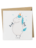 Mr. & Mrs. Panda Grußkarte Einhorn Fitness ohne Spruch in Weiß