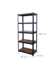relaxdays 2 x Schwerlastregal in Schwarz/ Braun - (B)60 x (H)180 x (T)30 cm