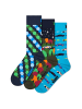 Happy Socks Socken 3-Pack Car Socks in marineblau