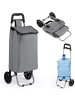 COSTWAY 35L Einkaufstrolley klappbar in Grau