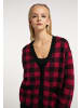 myMo ROCKS Damen Strickjacke in Schwarz Rot