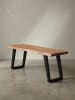 KADIMA DESIGN Garderobenbank 120x40x45,5 cm Massivholz / Metall mit