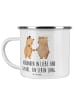 Mr. & Mrs. Panda Camping Emaille Tasse Kirchliche Trauung Liebe ... in Transparent