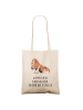 Mr. & Mrs. Panda tote bag Hund Basset Hound mit Spruch in Creme