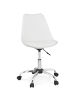 KADIMA DESIGN Bürostuhl mit Rollsystem, Höheneinstellung & 360° Drehstuhl, einfach in Weiß