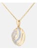 Diamant L'éternel Halskette mit Anhänger aus 375 Gelbgold mit Diamant gedreht