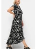 sheego Maxikleid in schwarz-weiß