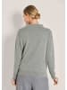 MADELEINE Eleganter Strickpullover mit Stehkragen in steingrau / melange