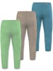 Normani Outdoor Sports 3er Pack Baby Merino Unterhose mit Füßen in Blau/Beige/Grün