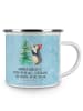Mr. & Mrs. Panda Kaffeepott Pinguin Weihnachtsbaum mit Spruch in Eisblau