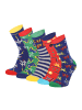 Yuhu Jungen Socken 5er Pack Gaming Design Kindersocken in Blau