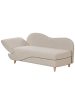 Beliani Chaiselongue MERI in Beige/Braun - (W) 155 x (H) 76 x (L) 69 cm