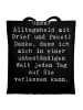 Mr. & Mrs. Panda Uni Tasche Spruch Briefe & Pakete mit Spruch in Schwarz